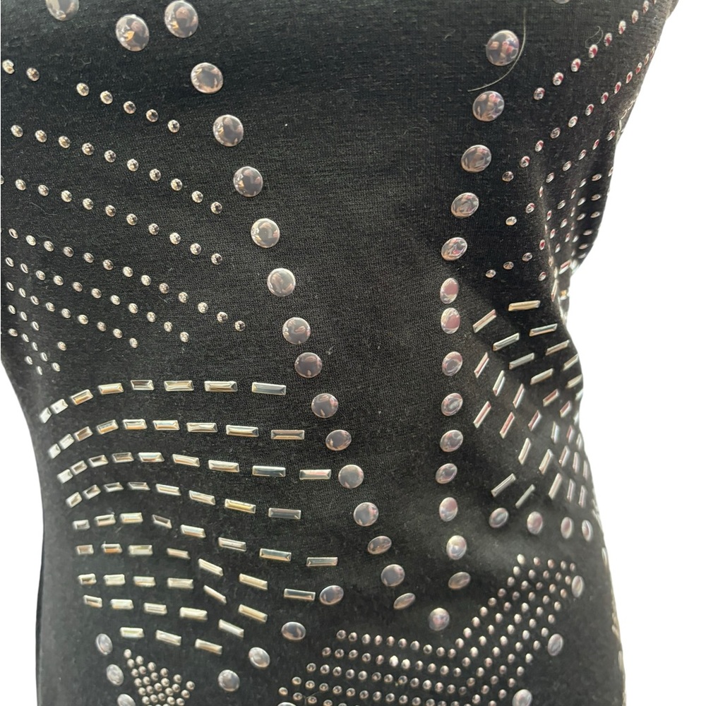 Ya Los Angeles Women’s Black Sleeveless Dress with Front Design Size Large - Picture 5 of 14